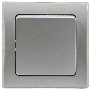 DELPHI Taster - 0-250V~/ 10A, inkl. Rahmen, UP, silber