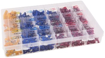 Kabelschuh-Sortiment 1200-teilig, in Transportbox, 3 Farben