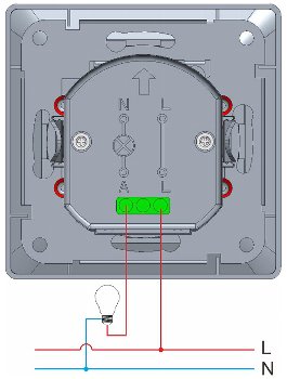 MILOS Bewegungsmelder 160°, anthrazit - LED geeignet,  250V~, Unterputz, 2-Draht