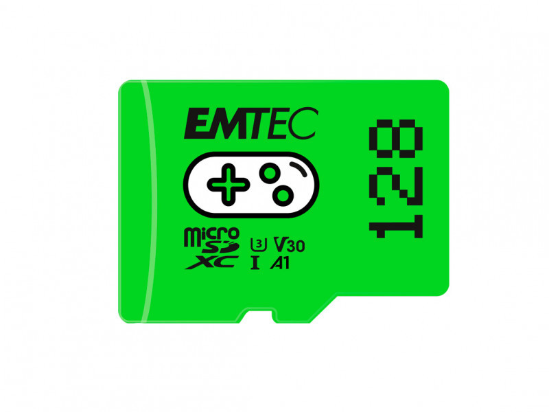 EMTEC 128GB microSDXC UHS-I U3 V30 Gaming Memory Card (Grün)