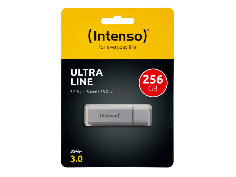 Intenso Ultra Line - 256 GB - USB Typ-A - 3.2 Gen 1 (3.1 Gen 1) - 70 MB/s - Kappe - Silber 3531492