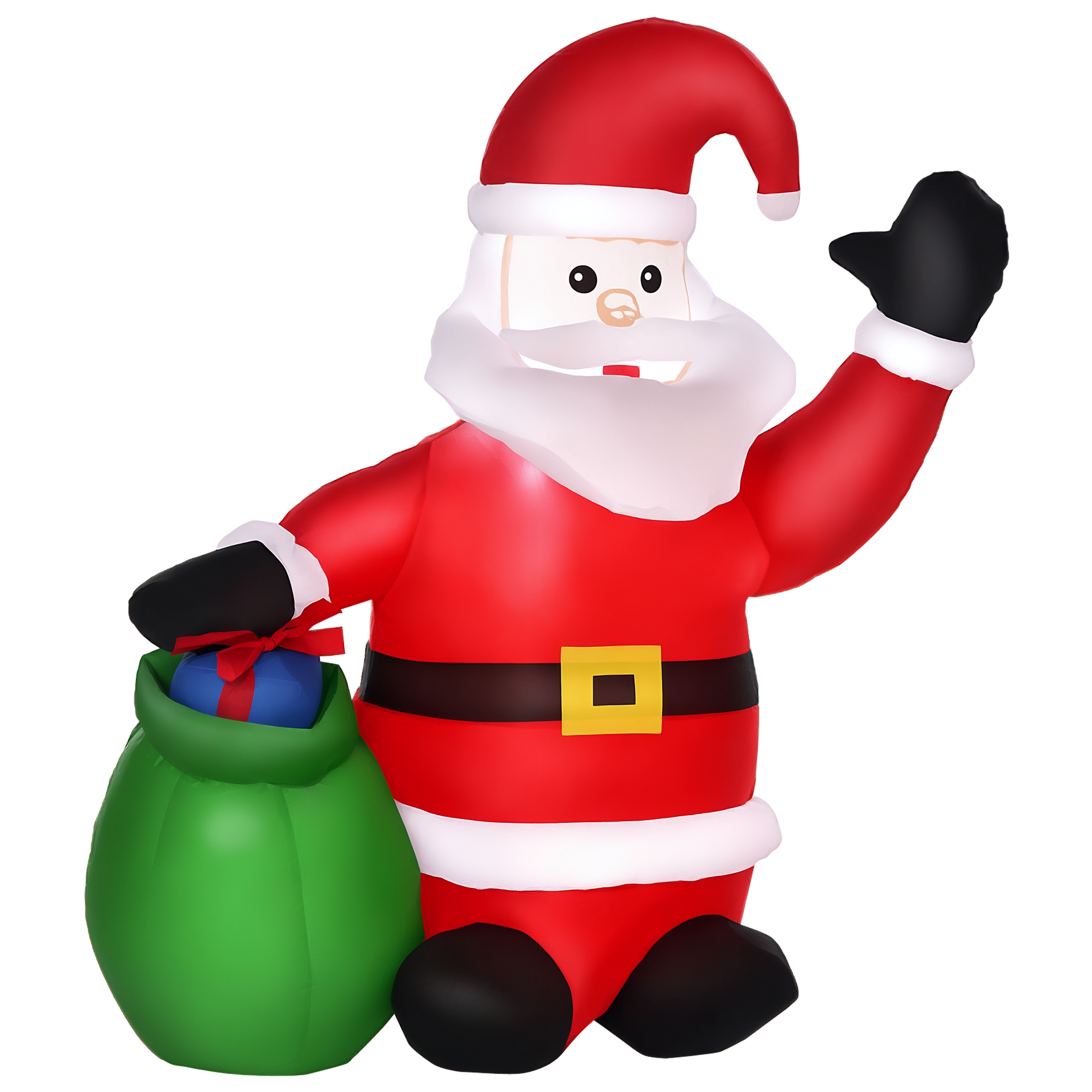 Weihnachtsdeko Aufblasbarer Weihnachtsmann Outdoor-Weihnachtsdekoration, inkl, Gebläse, 1,2 m, Rot + Weiß