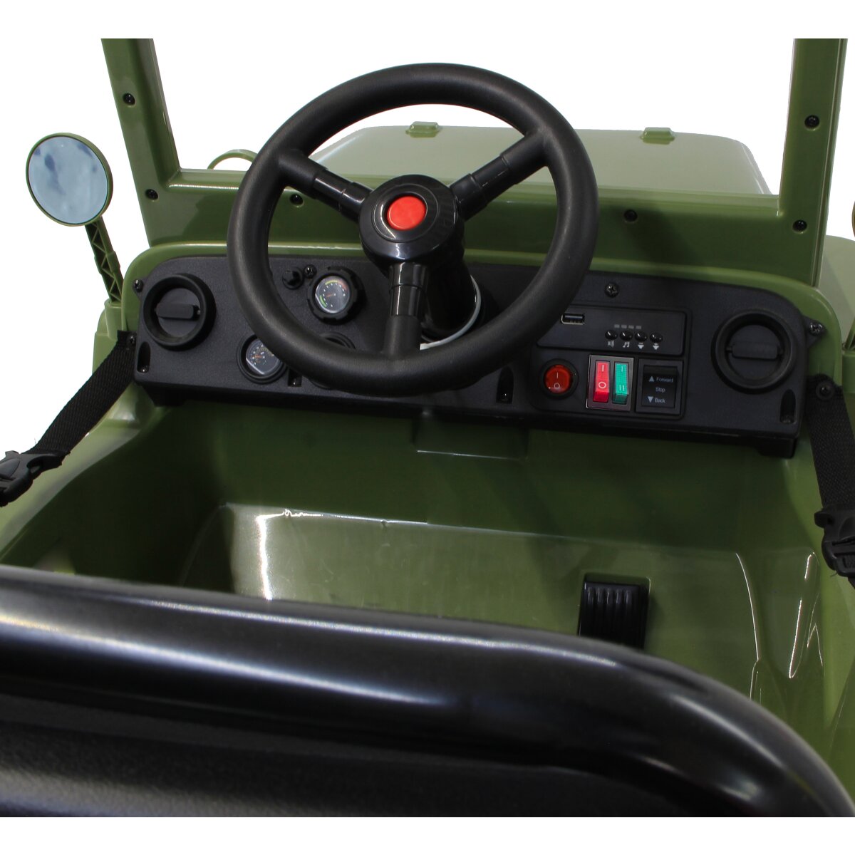 Kinderfahrzeug Jeep Willys MB Army grün