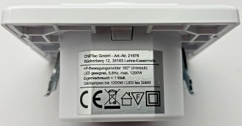 Bewegungsmelder Unterputz HF 160° - LED geeignet, 3-Draht Technik, weiß