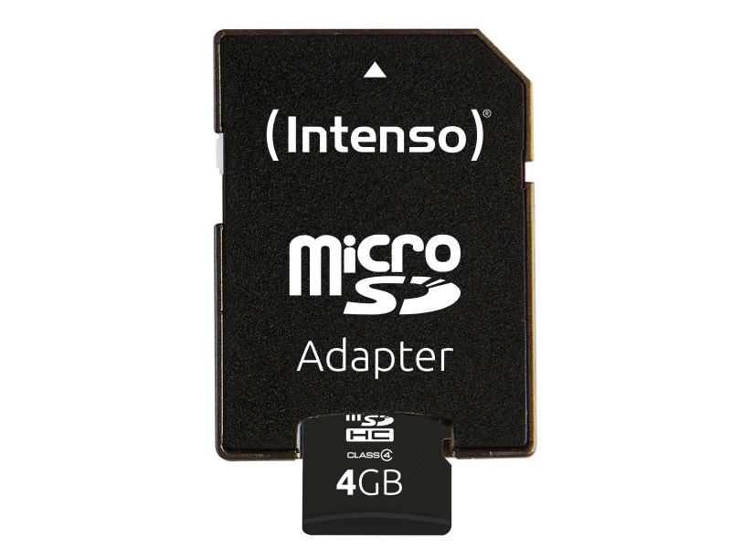 MicroSDHC 4GB Intenso +Adapter CL4 Blister
