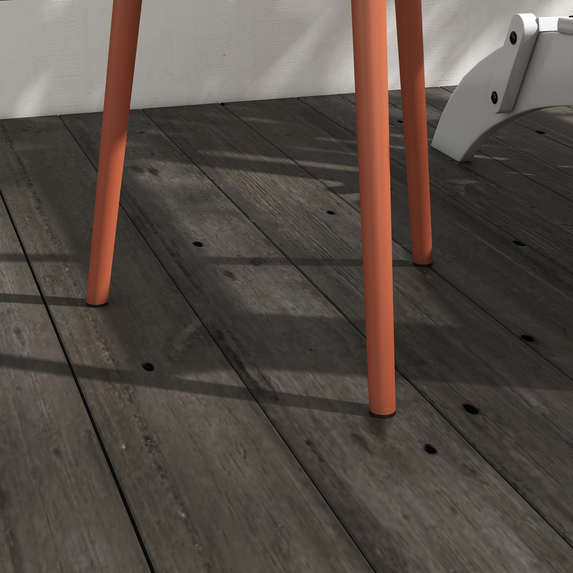 Beistelltisch, Couchtisch, Gartentisch, Terrassentisch für Garten, Balkon, Stahl, 40 x 40 x 50 cm, Rot