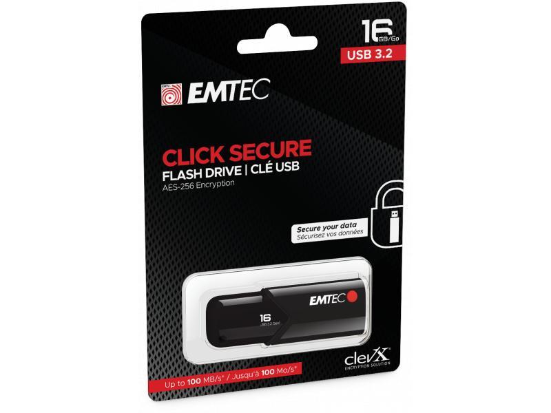 USB FlashDrive 16GB EMTEC B120 Click Secure USB 3.2 (100MB/s)