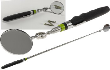 Teleskop Werkzeug mit 50mm Spiegel - Gesamtlänge 16-70cm, 2-fach Kugelgelenk