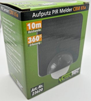 Aufputz Bewegungsmelder "CBM 65a" - 360°, max.10m Detektion, IP65, anthrazit