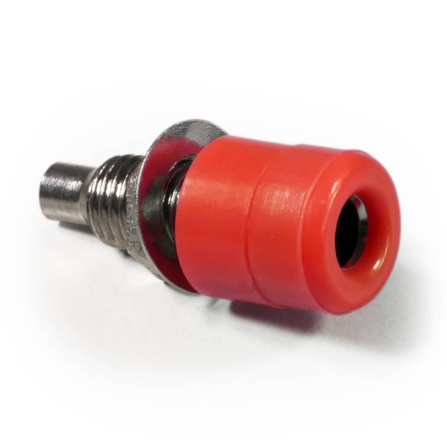 Bananen-Buchse McPower, 4mm, mit Gewinde, rot