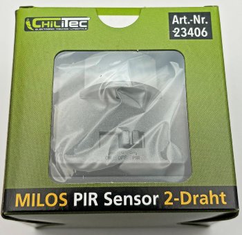 MILOS Bewegungsmelder 160°, anthrazit - LED geeignet,  250V~, Unterputz, 2-Draht