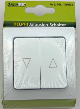 DELPHI Jalousien-Steuerung Hoch/Runter - Taster, inkl. Rahmen, UP, weiß