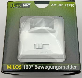 MILOS Bewegungsmelder 160°, weiß matt - LED geeignet,  250V~, Unterputz, 3-Draht