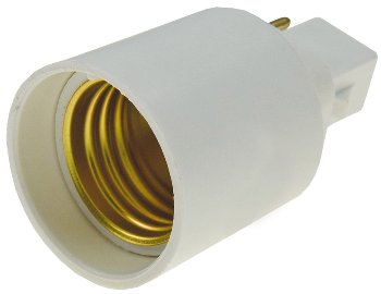 Lampensockel-Adapter, Kunststoff - G24 auf E27, G24 universal d1,d2,d3