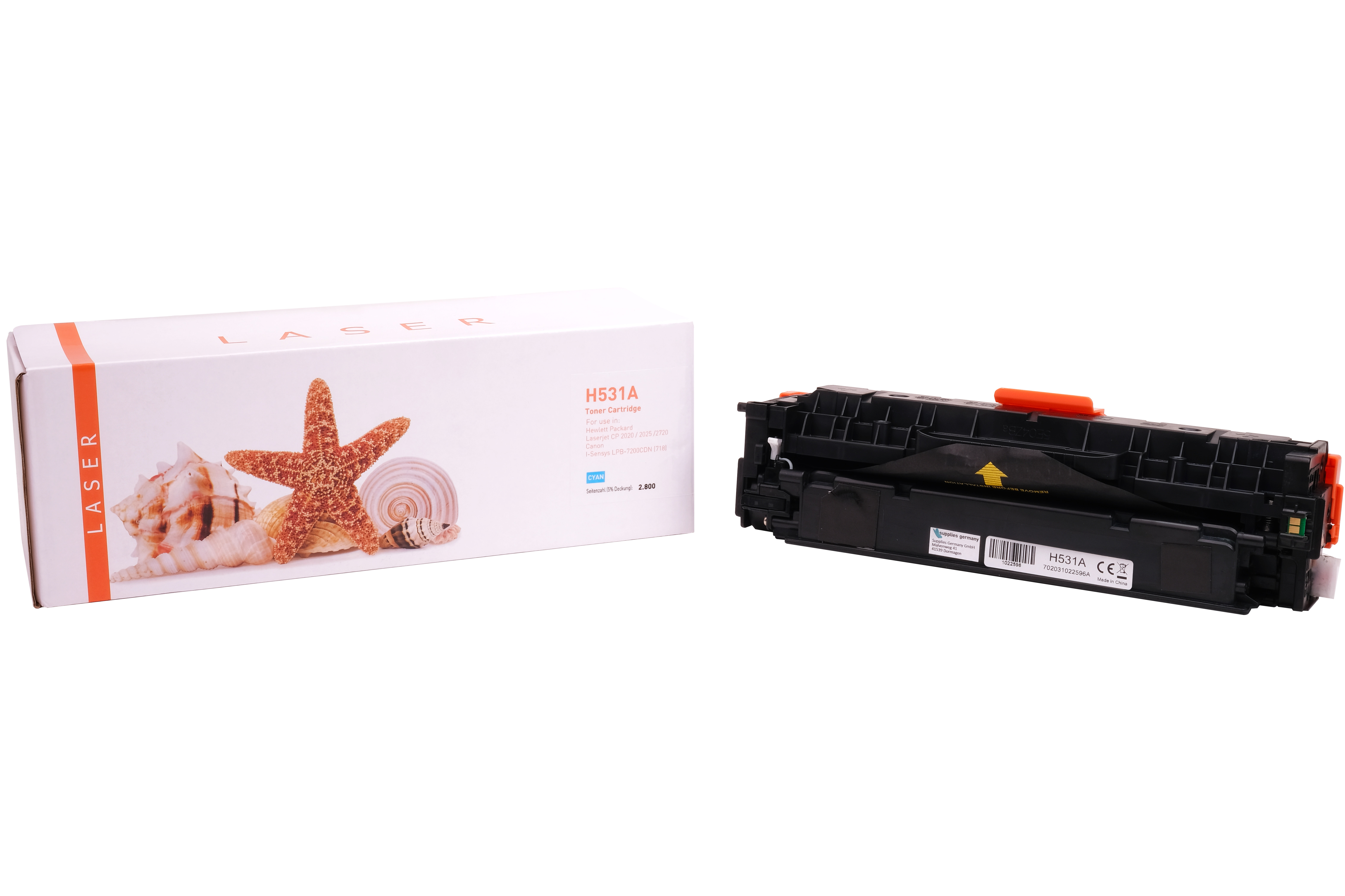 CC531A alternativ Toner Cyan für HP / CC531A / 2.800 Seiten