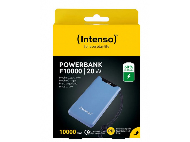 Intenso Powerbank F10000 10000mAh Blau (7332035) - 20W