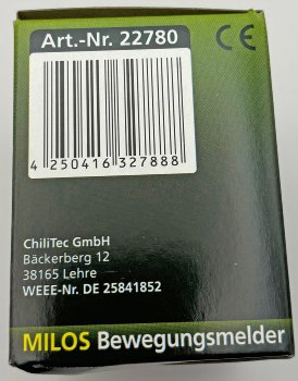 MILOS Bewegungsmelder 160°, weiß matt - LED geeignet,  250V~, Unterputz, 3-Draht