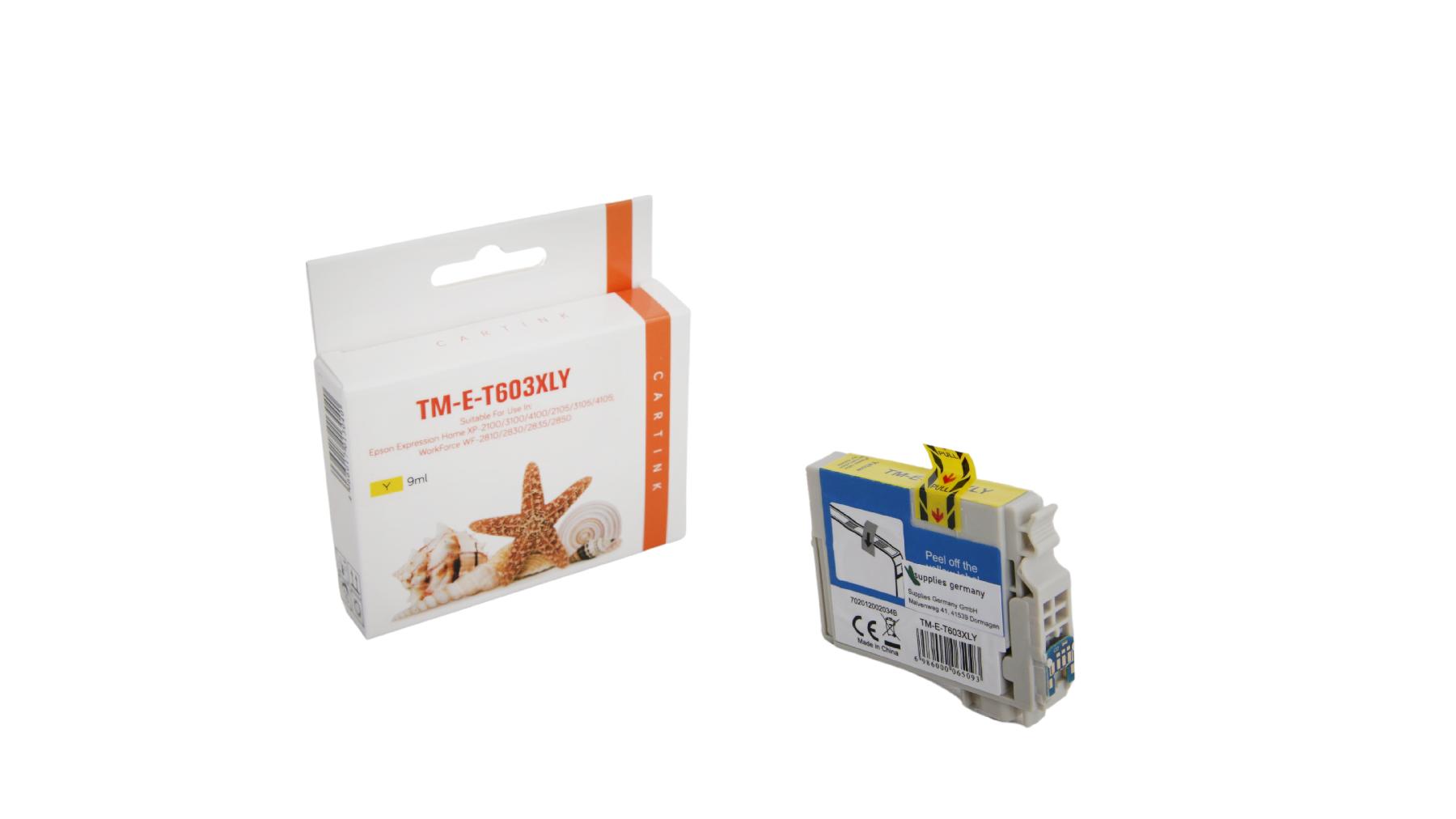 T603XLY alternativ Seestern Tinte gelb für Ep / C13T03A44010 / 9ml / 350 Seiten