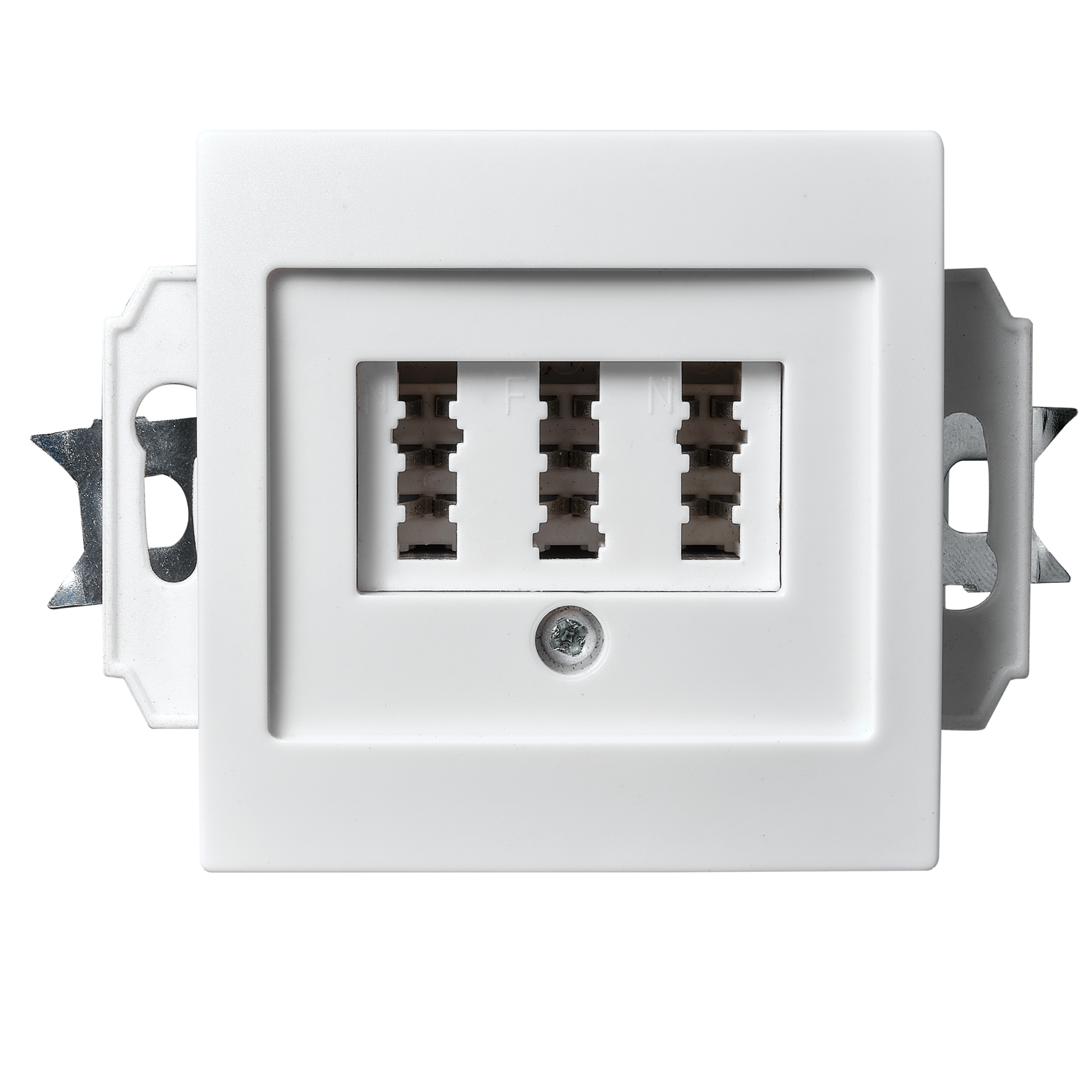 TAE-NFN-Anschlussdose McPower ''Flair'' UP, weiß, 3x 6-polig