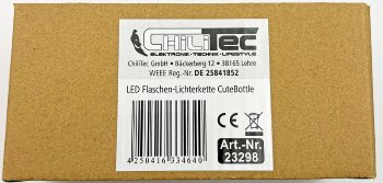 LED Flaschen-Lichterkette "CuteBottle" - 20 LEDs, 2m, warmweiß, Batterie, 10x Set