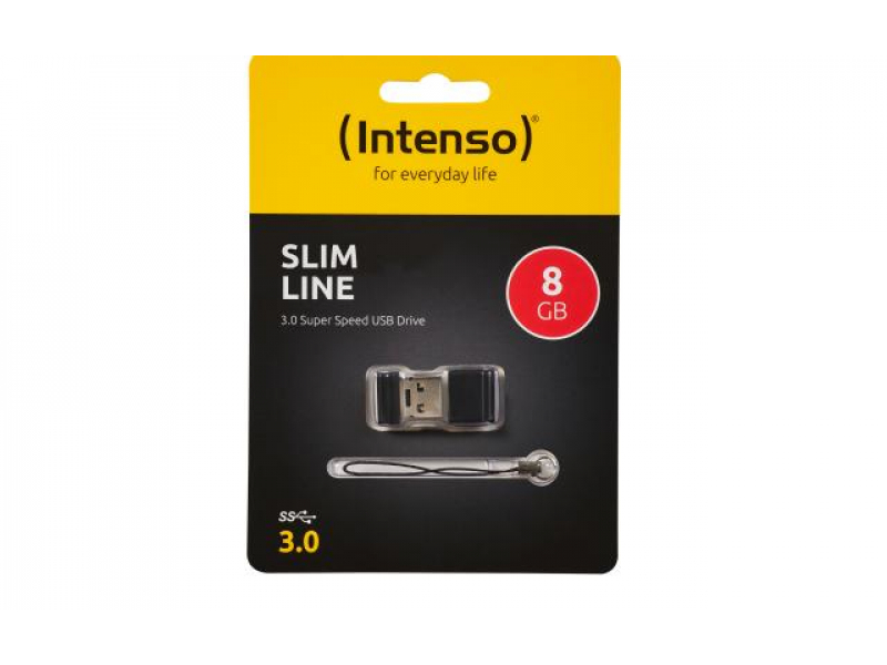 Intenso Slim Line - 128 GB - USB Typ-A - 3.0 - 100 MB/s - Kappe - Schwarz 3532491