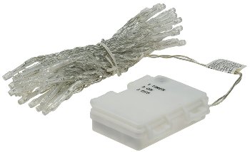 LED Batterie-Lichterkette "CT-TK50" 5m - warmweiß, IP44, 50 LEDs, mit 6Std.Timer