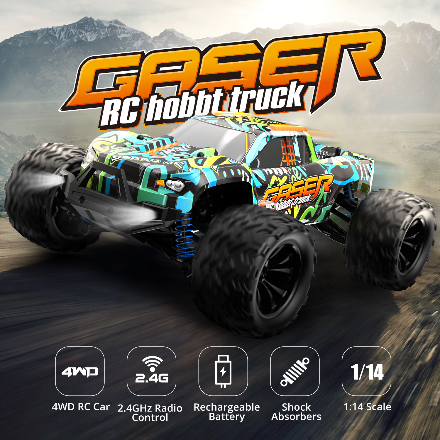 RC Elektro Monstertruck 1:14 "Gaser 900"