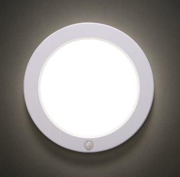 LED Deckenleuchte "BUTON" mit PIR-Sensor - Ø 23cm, 18W, 3000/4000/6000k