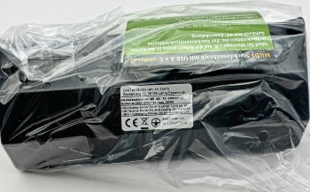 2-fach Steckdosenblock, USB-A+C, anthraz - 250V~/ 16A, Aufbaumontage, USB 3,1A, PD