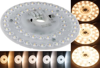 LED Umrüstmodul "UM1224cct" für Leuchten / Ø 17cm, 12-18-24W, Magnethalter
