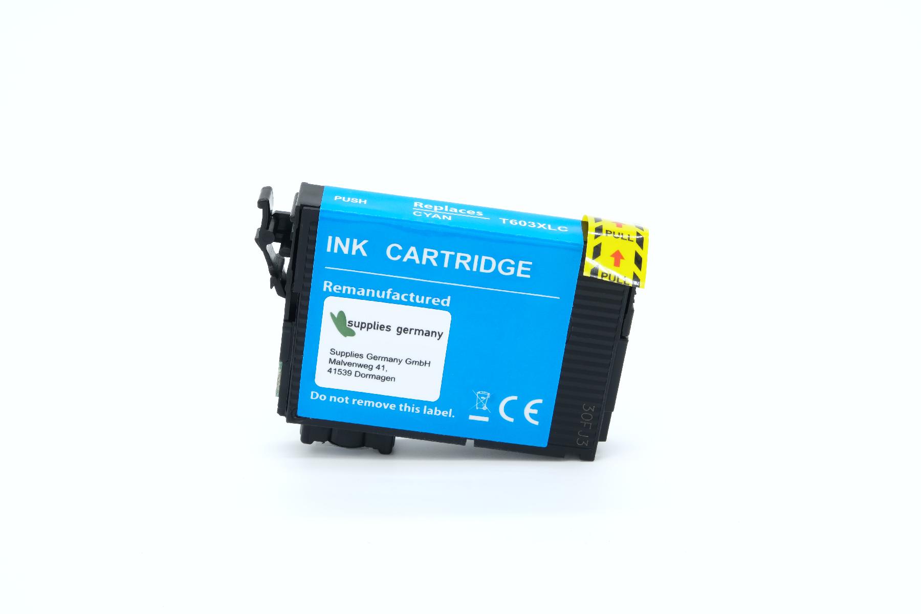 T603XLC alternativ Tinte Cyan für Epson / C13T03A24010 / 9ml / 350 Seiten