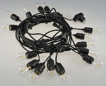 Biergarten-Lichterkette "CT-BGL 15" - 1,5 + 12,5m, 15x Filamentlampe 0,8W