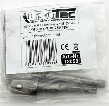 Bitaufnahme-Adapterset, von Sechskant auf 1/4", 3/8", 1/2"