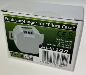 Funk-Empfänger für "Pilota Casa" 1-Kanal - max. 2300W, ERSETZT einen Schalter