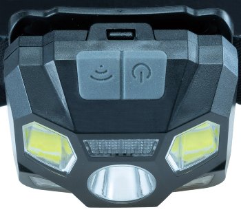 LED-Stirnlampe mit Akku "CTH-5" IP44 - 5W, 375 Lumen, mit Gestensteuerung