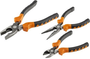Zangen-Set "ProGrip", 3-teilig, Kombi / Spitzzange, Seitenschneider