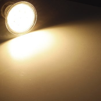 LED Strahler GU10 "H40 SMD" - 120°, 3000k, 330lm, 230V/3W, warmweiß