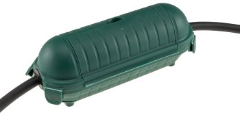 Kabelschutzbox für Aussen IP44, LxØ 21x8cm, mit Wandhalterung, Grün