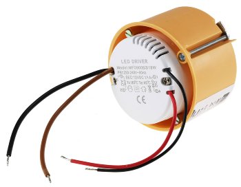 LED-Trafo "CT-18E", 0,5-18W, rund / Ein 220-240V, Aus 12V= Konstantspannung