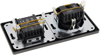 MILOS Set Steckdose + Schalter + Rahmen - 250V~/ 16A, Steckanschluss, Anthrazit