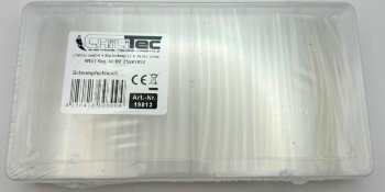 Schrumpfschlauch-Sortiment, 100-teilig - in praktischer Box, transparent