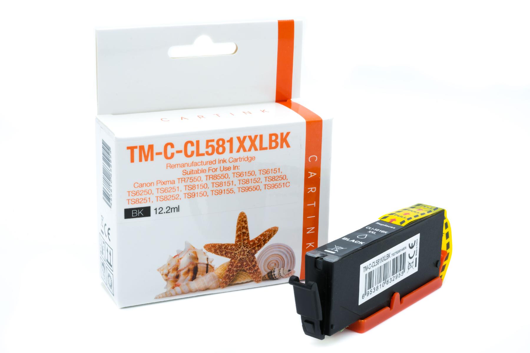 CLI581XXLschwarz alternativ Seestern Tinte schwarz für / 1998C001 / 12,2ml