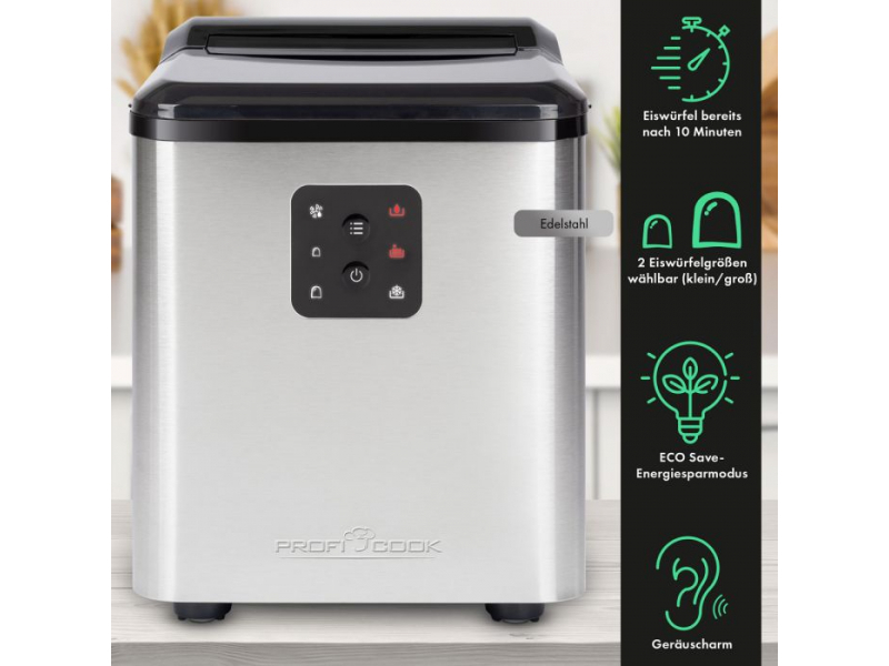 ProfiCook Eiswürfelbereiter PC-EWB 1253 Edelstahl/schwarz