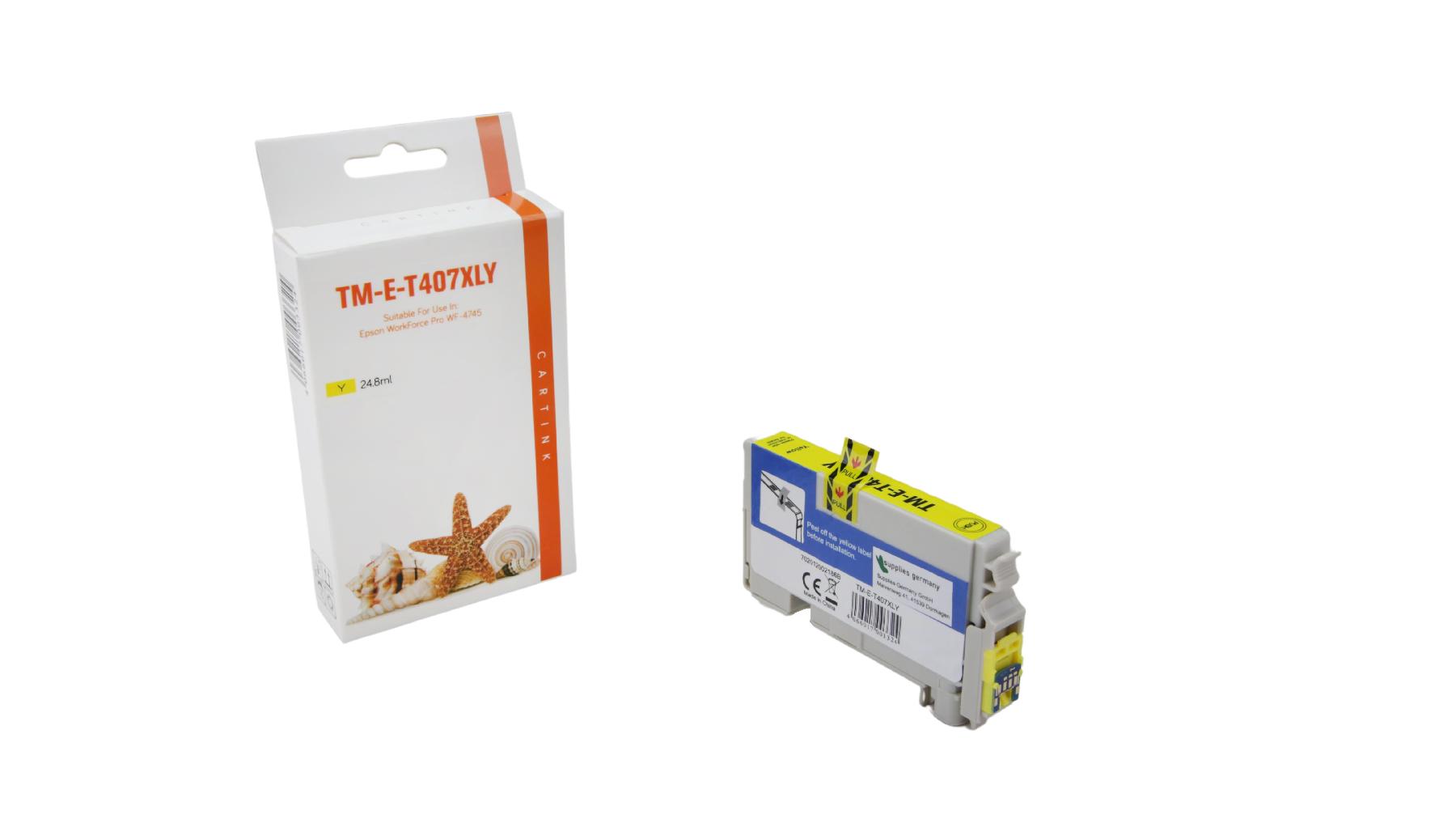 T407XLY alternativ Seestern Tinte gelb für Epson / C13T07U440 / 1.900 Seiten