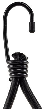 Spanngummi mit Haken, 12er Pack - Extra stark, Länge 12cm, schwarz