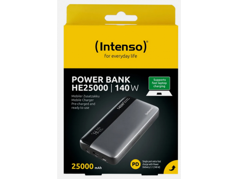 Intenso Powerbank HE25000 140W Grau/schwarz (7350060)