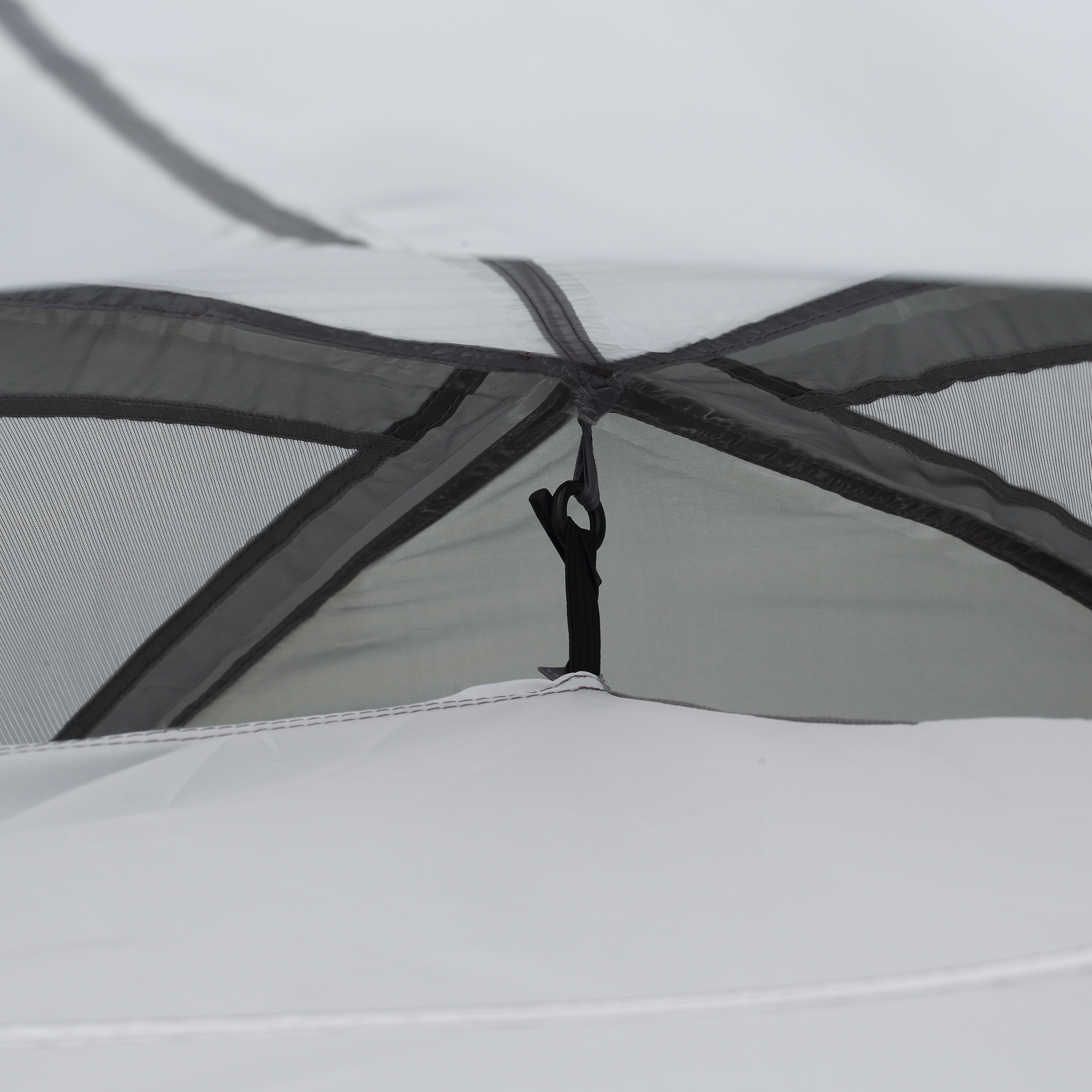 Campingzelt für 2-3 Personen Glasfaser Tür mit Reißverschluss Meshfenster inkl. Transporttasche Kuppelzelt 190T Kunstleder2000mm Glasfaser Grau