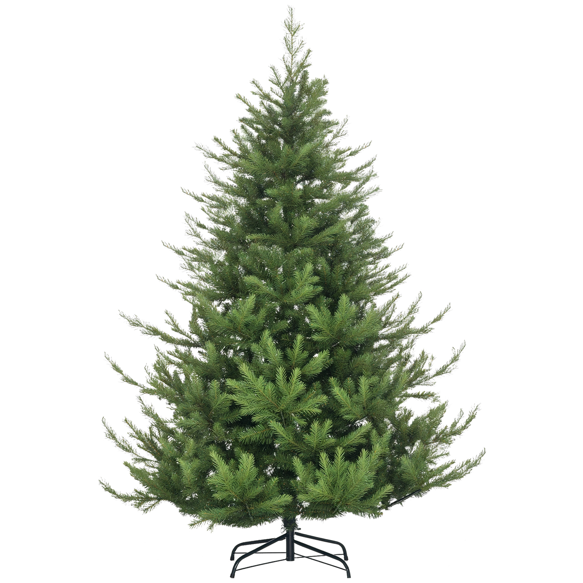 Weihnachtsbaum, Kunsttanne, realistisches Aussehen, schneller Aufbau, Kunststoff, Grün, 136 x 136 x 180cm