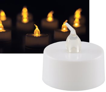 12er Set LED Teelicht / LED-Kerze - flackerndes Licht wie echte Kerzen