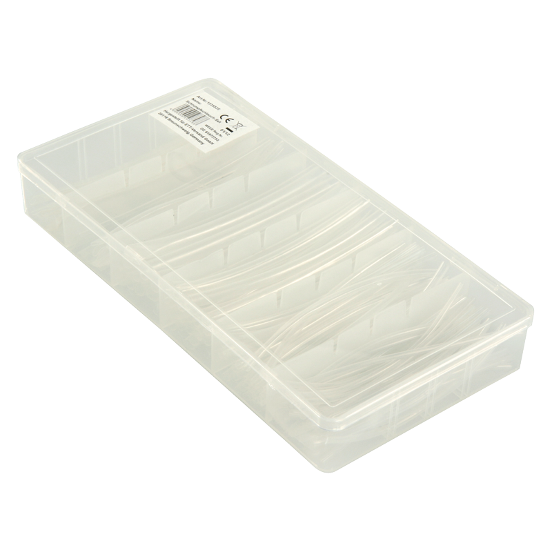 Schrumpfschlauch-Set McPower, 100-teilig in Sortimentsbox, transparent